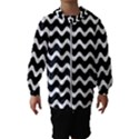 Wave-black White Kids  Hooded Windbreaker View1