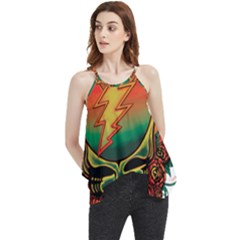 Grateful Steal Your Face Deadhead Hippie Logo Symbol Flowy Camisole Tank Top by Loisa77