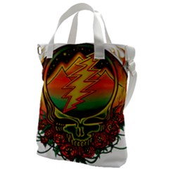 Grateful Steal Your Face Deadhead Hippie Logo Symbol Canvas Messenger Bag by Loisa77