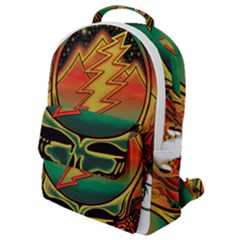 Grateful Steal Your Face Deadhead Hippie Logo Symbol Flap Pocket Backpack (small) by Loisa77