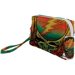 Grateful Steal Your Face Deadhead Hippie Logo Symbol Wristlet Pouch Bag (small) by Loisa77