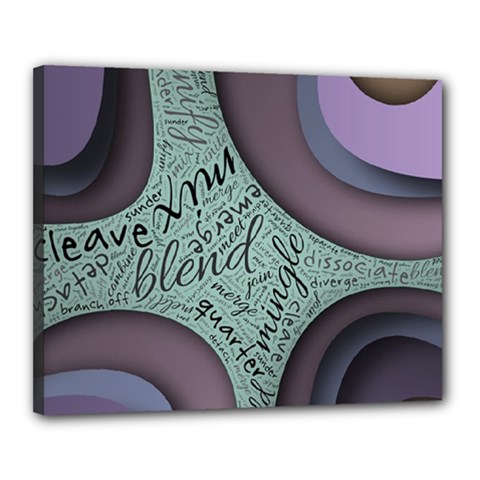 Converge Diverge Mingle Mix Divide Canvas 20  X 16  (stretched) by Paksenen