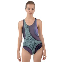 Converge Diverge Mingle Mix Divide Cut-out Back One Piece Swimsuit by Paksenen