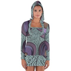 Converge Diverge Mingle Mix Divide Long Sleeve Hooded T-shirt by Paksenen