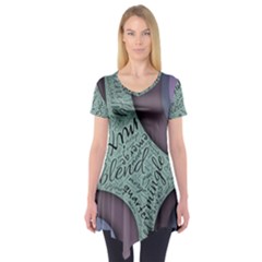 Converge Diverge Mingle Mix Divide Short Sleeve Tunic  by Paksenen