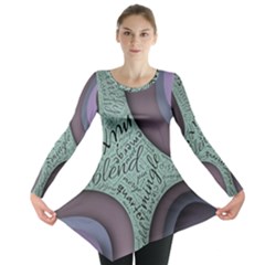 Converge Diverge Mingle Mix Divide Long Sleeve Tunic  by Paksenen