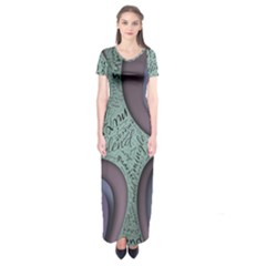 Converge Diverge Mingle Mix Divide Short Sleeve Maxi Dress by Paksenen