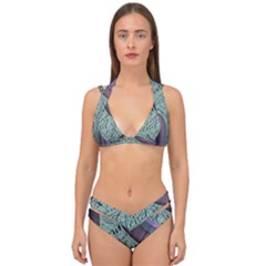 Converge Diverge Mingle Mix Divide Double Strap Halter Bikini Set by Paksenen