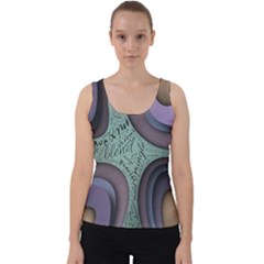 Converge Diverge Mingle Mix Divide Velvet Tank Top by Paksenen