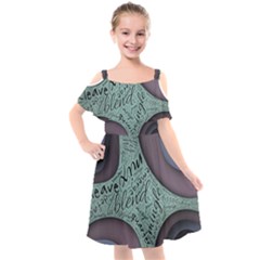 Converge Diverge Mingle Mix Divide Kids  Cut Out Shoulders Chiffon Dress by Paksenen