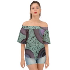 Converge Diverge Mingle Mix Divide Off Shoulder Short Sleeve Top by Paksenen