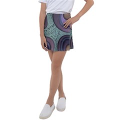 Converge Diverge Mingle Mix Divide Kids  Tennis Skirt by Paksenen