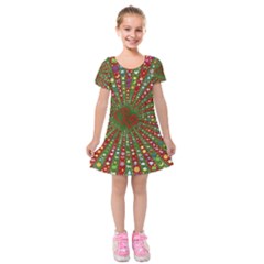 Emoji Hearts Valentine Universe Kids  Short Sleeve Velvet Dress