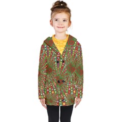 Emoji Hearts Valentine Universe Kids  Double Breasted Button Coat by Paksenen