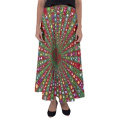 Emoji Hearts Valentine Universe Flared Maxi Skirt by Paksenen