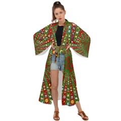 Emoji Hearts Valentine Universe Maxi Kimono by Paksenen