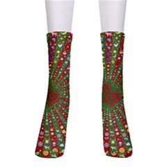 Emoji Hearts Valentine Universe Crew Socks by Paksenen