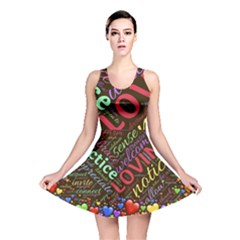 Loving Practice Agape Heart Reversible Skater Dress by Paksenen