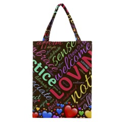 Loving Practice Agape Heart Classic Tote Bag by Paksenen