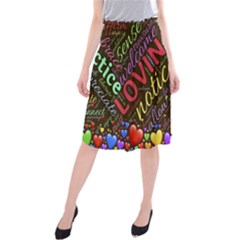 Loving Practice Agape Heart Midi Beach Skirt by Paksenen