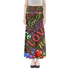 Loving Practice Agape Heart Full Length Maxi Skirt by Paksenen