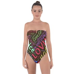 Loving Practice Agape Heart Tie Back One Piece Swimsuit by Paksenen