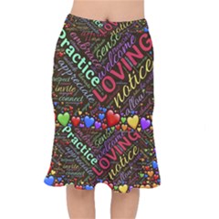 Loving Practice Agape Heart Short Mermaid Skirt by Paksenen