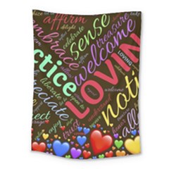 Loving Practice Agape Heart Medium Tapestry by Paksenen