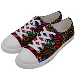 Loving Practice Agape Heart Men s Low Top Canvas Sneakers by Paksenen