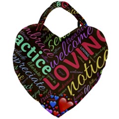 Loving Practice Agape Heart Giant Heart Shaped Tote by Paksenen