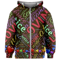 Loving Practice Agape Heart Kids  Zipper Hoodie Without Drawstring