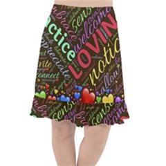 Loving Practice Agape Heart Fishtail Chiffon Skirt by Paksenen