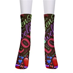 Loving Practice Agape Heart Crew Socks by Paksenen