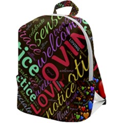 Loving Practice Agape Heart Zip Up Backpack by Paksenen