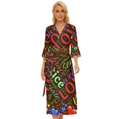 Loving Practice Agape Heart Midsummer Wrap Dress by Paksenen