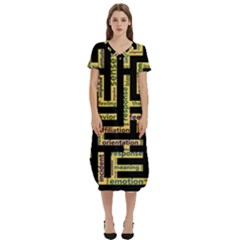 Mindset Stimulus Response Emotion T-shirt Midi Dress With Pockets by Paksenen