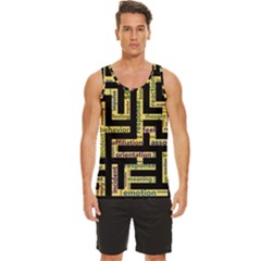 Mindset Stimulus Response Emotion Men s Wide Collar Tank Top