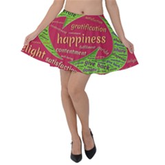 Fulfillment Satisfaction Happiness Velvet Skater Skirt