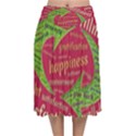 Fulfillment Satisfaction Happiness Velvet Flared Midi Skirt View1