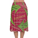 Fulfillment Satisfaction Happiness Velvet Flared Midi Skirt View2