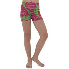 Fulfillment Satisfaction Happiness Kids  Lightweight Velour Yoga Shorts