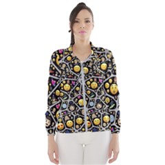 Mental Emojis Emoticons Icons Women s Windbreaker