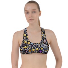 Mental Emojis Emoticons Icons Criss Cross Racerback Sports Bra by Paksenen