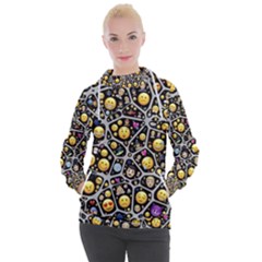 Mental Emojis Emoticons Icons Women s Hooded Pullover