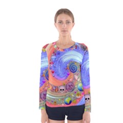 Swirl Vortex Emoji Cyclone Motion Women s Long Sleeve T-shirt