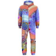 Swirl Vortex Emoji Cyclone Motion Hooded Jumpsuit (men) by Paksenen