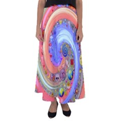 Swirl Vortex Emoji Cyclone Motion Flared Maxi Skirt by Paksenen