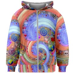 Swirl Vortex Emoji Cyclone Motion Kids  Zipper Hoodie Without Drawstring