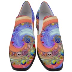 Swirl Vortex Emoji Cyclone Motion Women Slip On Heel Loafers by Paksenen