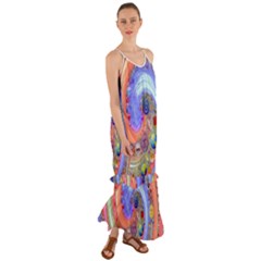 Swirl Vortex Emoji Cyclone Motion Cami Maxi Ruffle Chiffon Dress by Paksenen